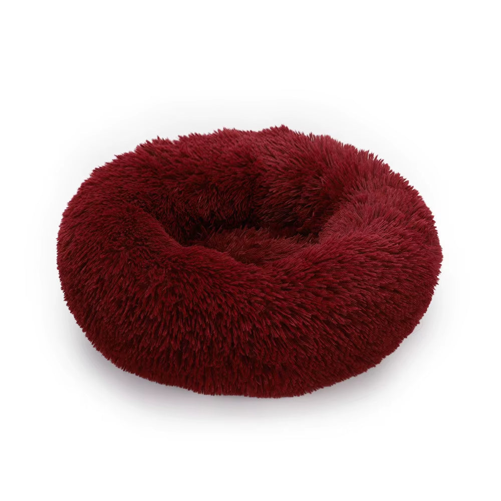 Donut Dog Bed Plush Basket Pets Accessories round Pet Small Fluffy Medium Cushion Sofa Washable Warm Large Dogs Beds Mat Puppy