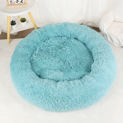 Donut Dog Bed Plush Basket Pets Accessories round Pet Small Fluffy Medium Cushion Sofa Washable Warm Large Dogs Beds Mat Puppy