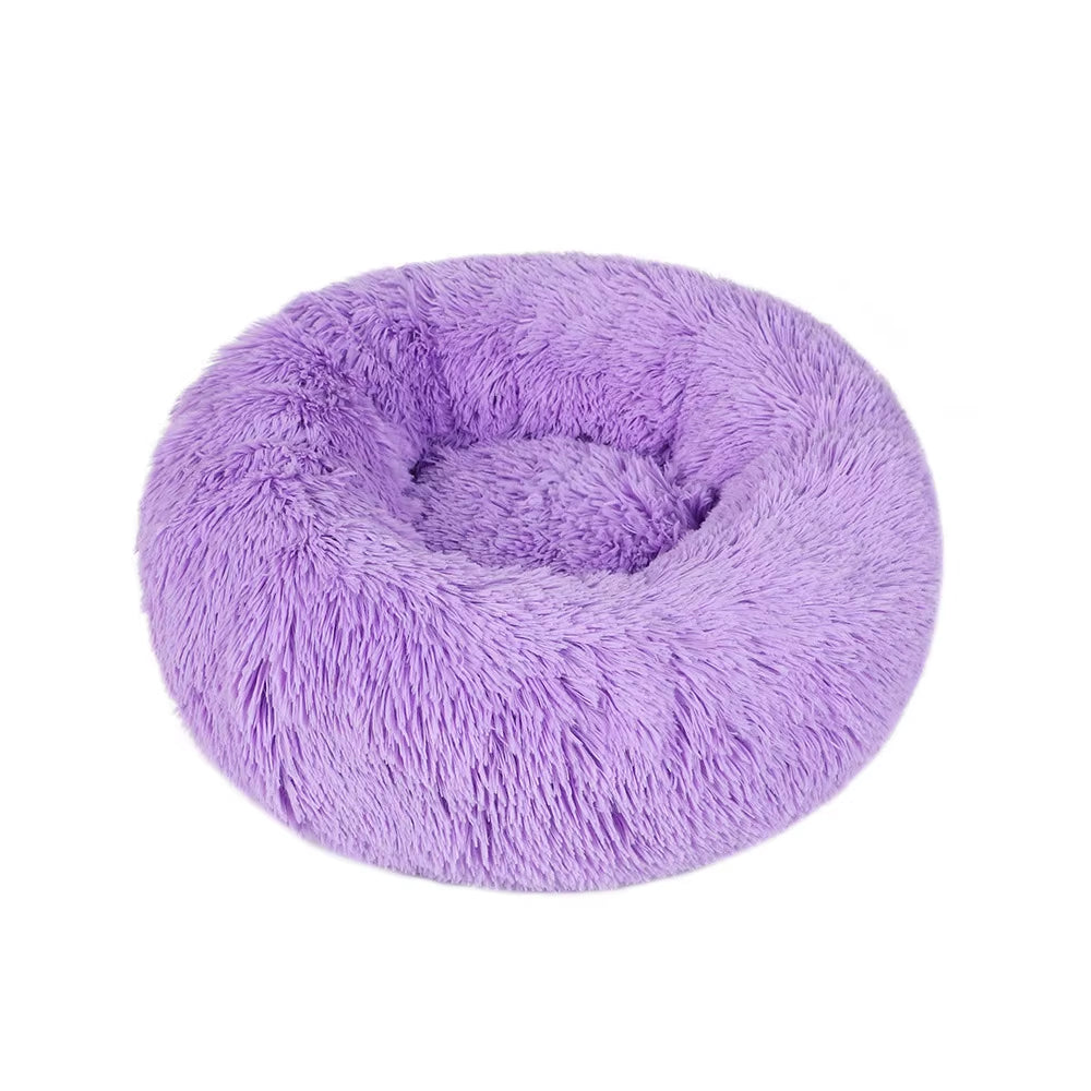 Donut Dog Bed Plush Basket Pets Accessories round Pet Small Fluffy Medium Cushion Sofa Washable Warm Large Dogs Beds Mat Puppy