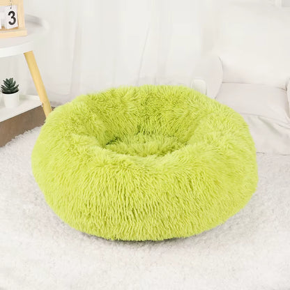 Donut Dog Bed Plush Basket Pets Accessories round Pet Small Fluffy Medium Cushion Sofa Washable Warm Large Dogs Beds Mat Puppy